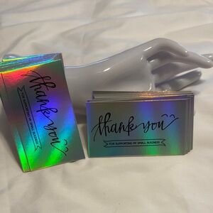 20 Holographic Thank You Cards